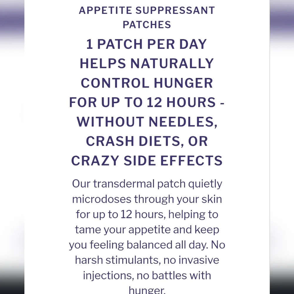 Endorfix Appetite Suppresant Patches Sample Pack Of 6 Patches